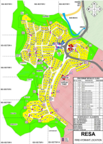 Village map showing sea sectors